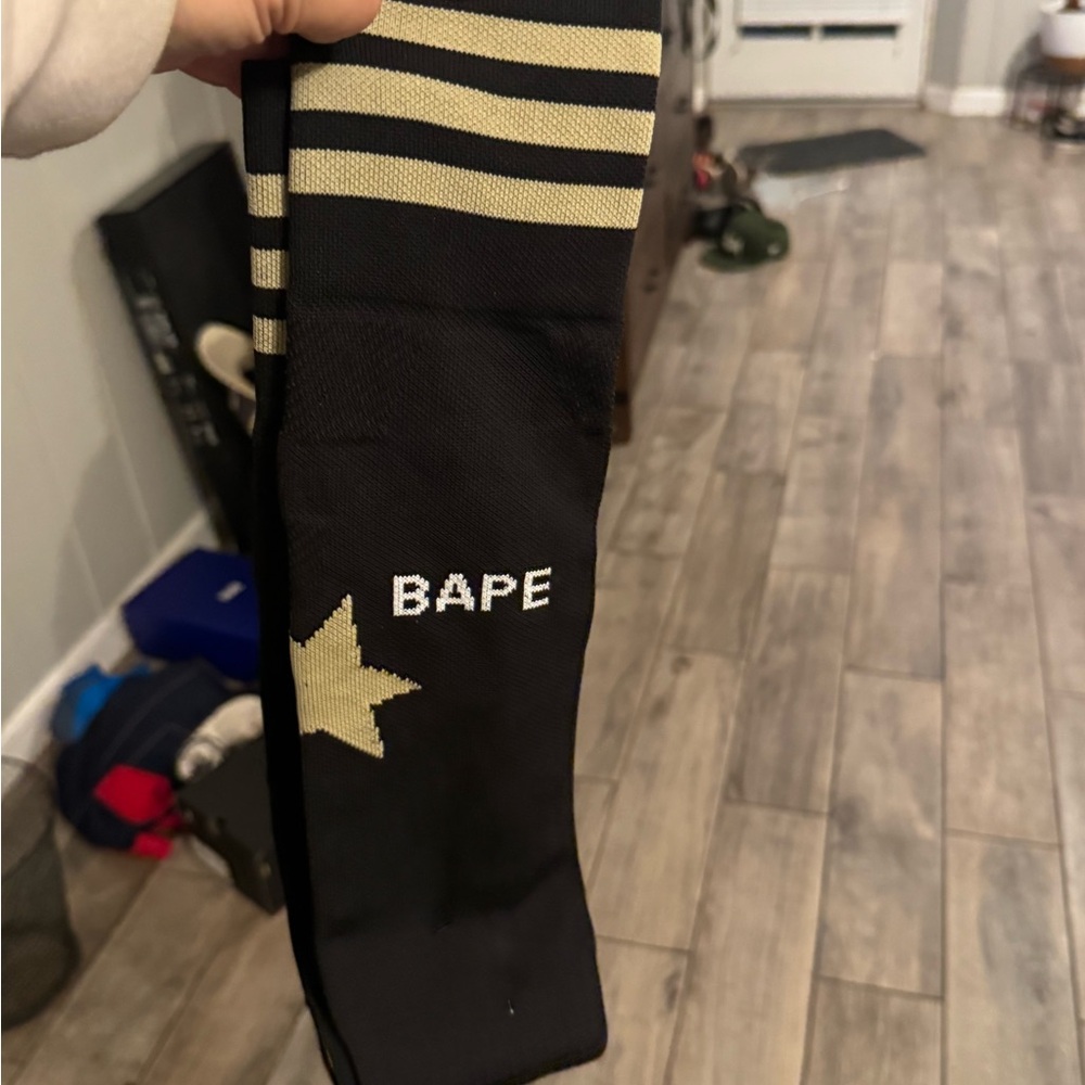 Babe Adidas Black and Gold Socks NWOT